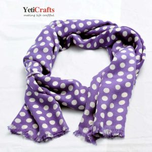 stole super fine wool printed blue