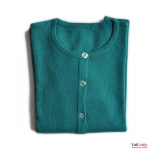 Chyangra_Cashmere_Ladies_Cardigan_Teal